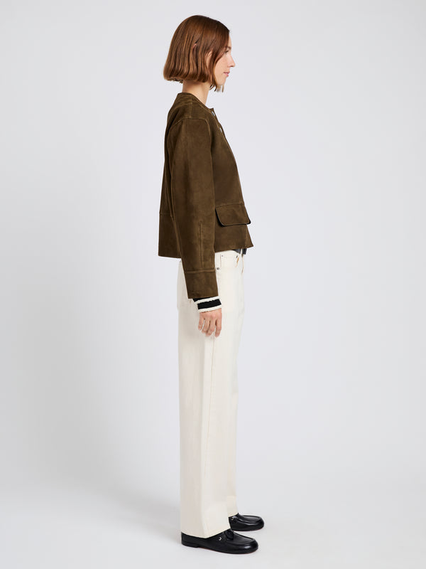 Proenza Schouler Proenza Schouler White Label Robin Jacket In Suede - Wood
