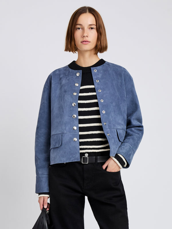 proenza schouler Proenza Schouler White Label Robin Jacket in Suede - Slate
