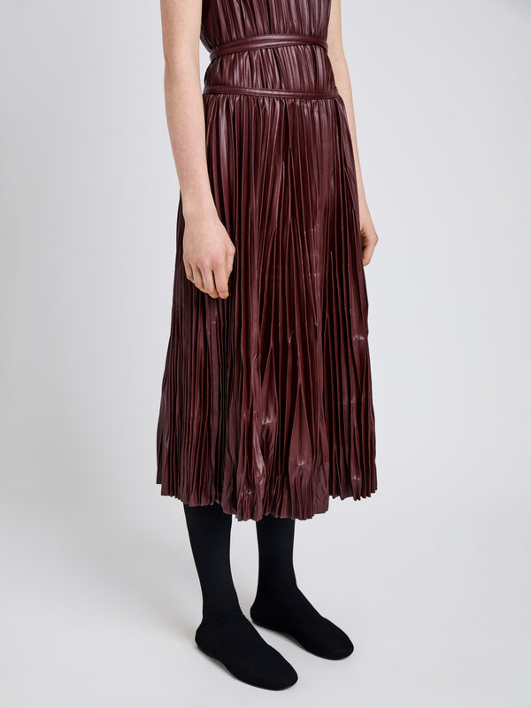 Proenza Schouler Proenza Schouler White Label Rosalyn Skirt In Faux Leather - Oxblood