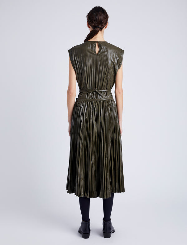 Proenza Schouler Proenza Schouler White Label Rosalyn Skirt In Faux Leather - Dark Fern