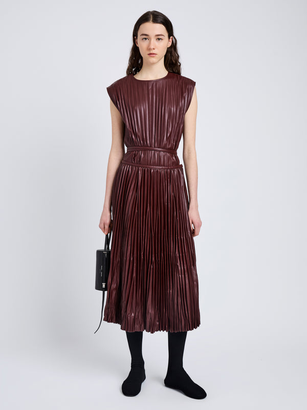 proenza schouler Proenza Schouler White Label Rosalyn Skirt in Faux Leather - Oxblood