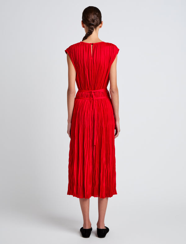Proenza Schouler Proenza Schouler White Label Rosalyn Skirt In Pleated Jersey - Dark Poppy
