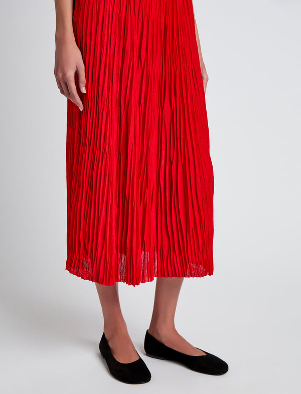 Proenza Schouler Proenza Schouler White Label Rosalyn Skirt In Pleated Jersey - Dark Poppy