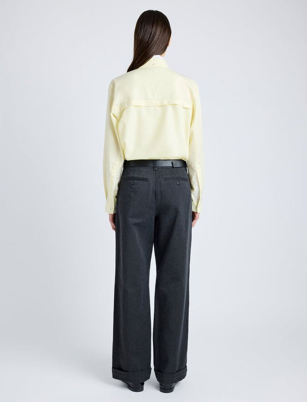 Proenza Schouler Proenza Schouler White Label Rose Shirt In Fine Wool - Light Yellow