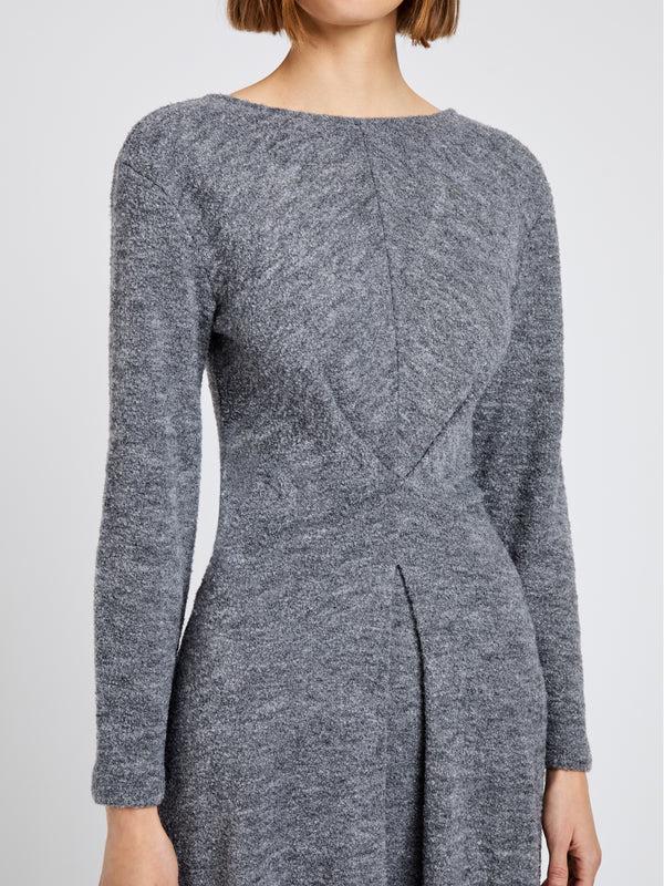 Proenza Schouler Proenza Schouler White Label Sai Dress In Wool Jersey - Grey Melange