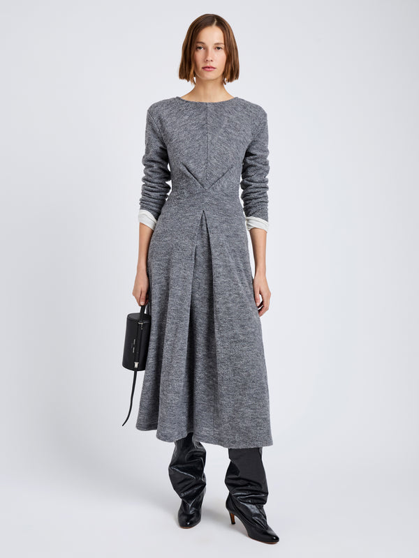 proenza schouler Proenza Schouler White Label Sai Dress in Wool Jersey - Grey Melange