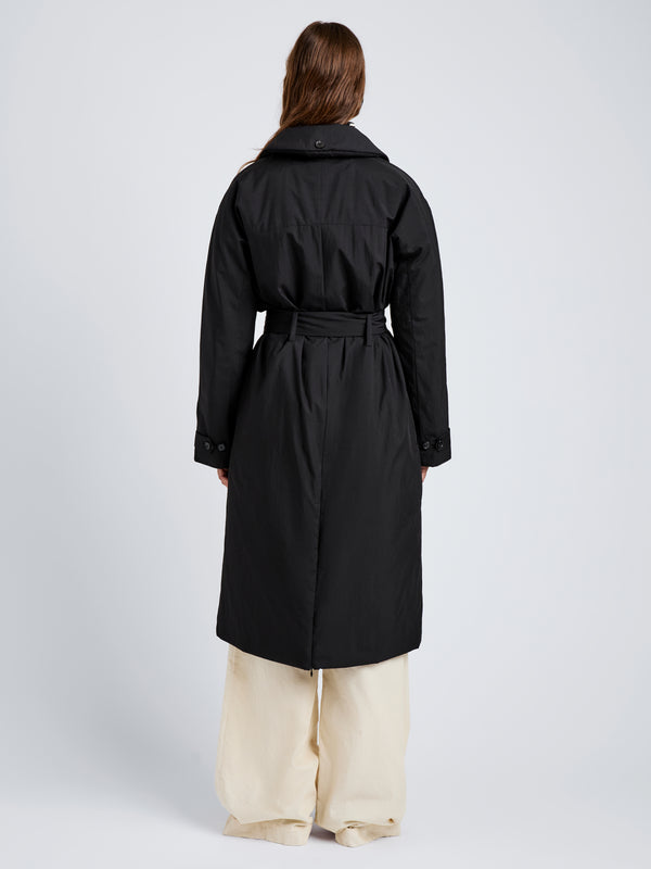 Proenza Schouler Proenza Schouler White Label Saphira Coat In Parachute Cotton - Black