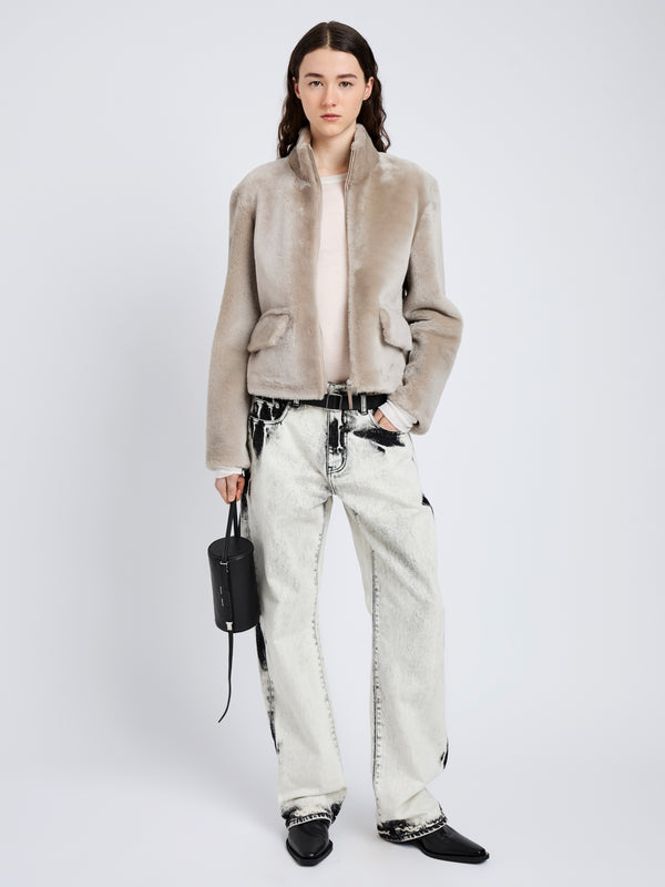Proenza Schouler Proenza Schouler White Label Scarlett Jacket In Shearling - Sand