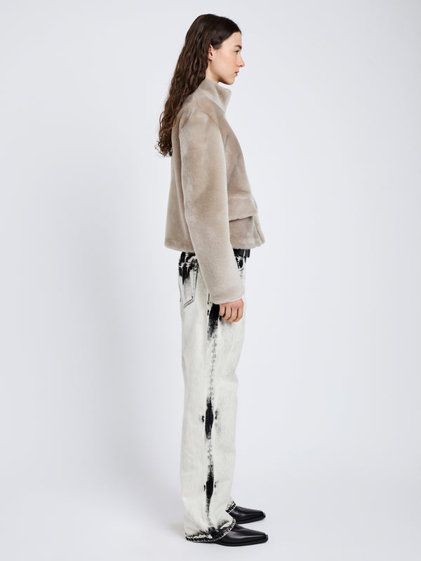 Proenza Schouler Proenza Schouler White Label Scarlett Jacket In Shearling - Sand