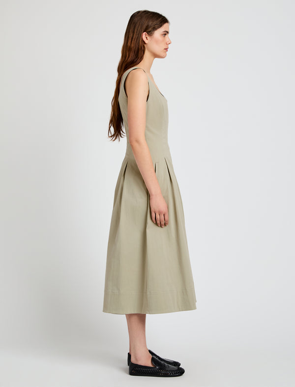 Proenza Schouler Proenza Schouler White Label Shelby Dress In Cotton - Sage