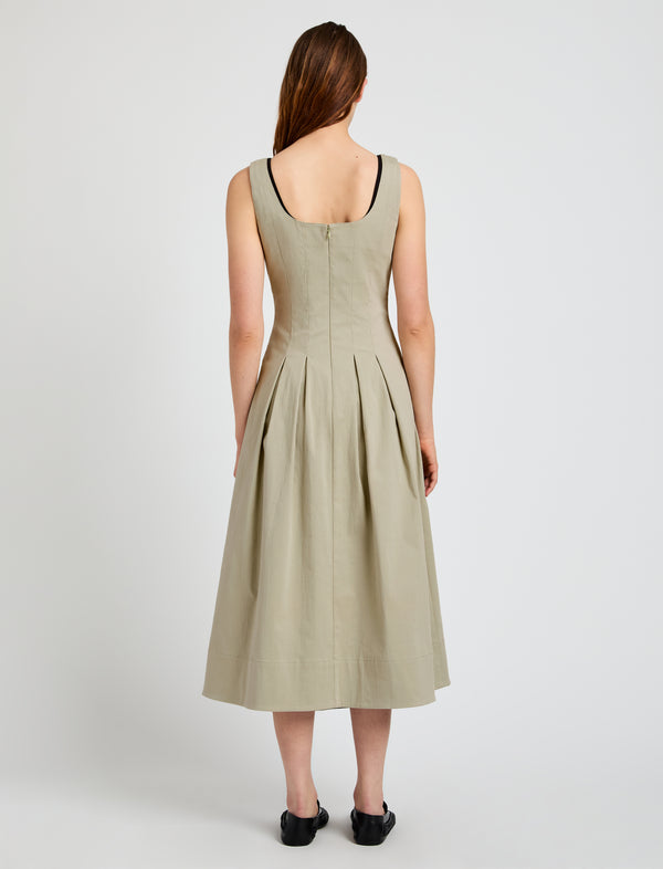 Proenza Schouler Proenza Schouler White Label Shelby Dress In Cotton - Sage