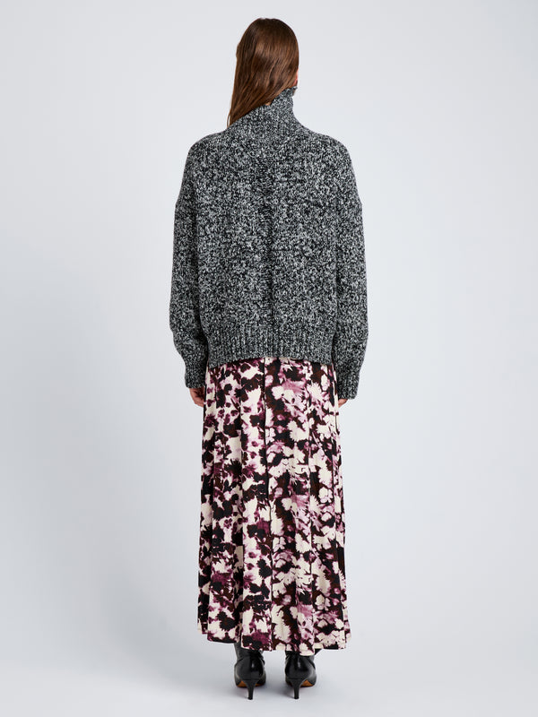 Proenza Schouler Proenza Schouler White Label Sol Sweater In Melange Alpaca - Black/White Melange