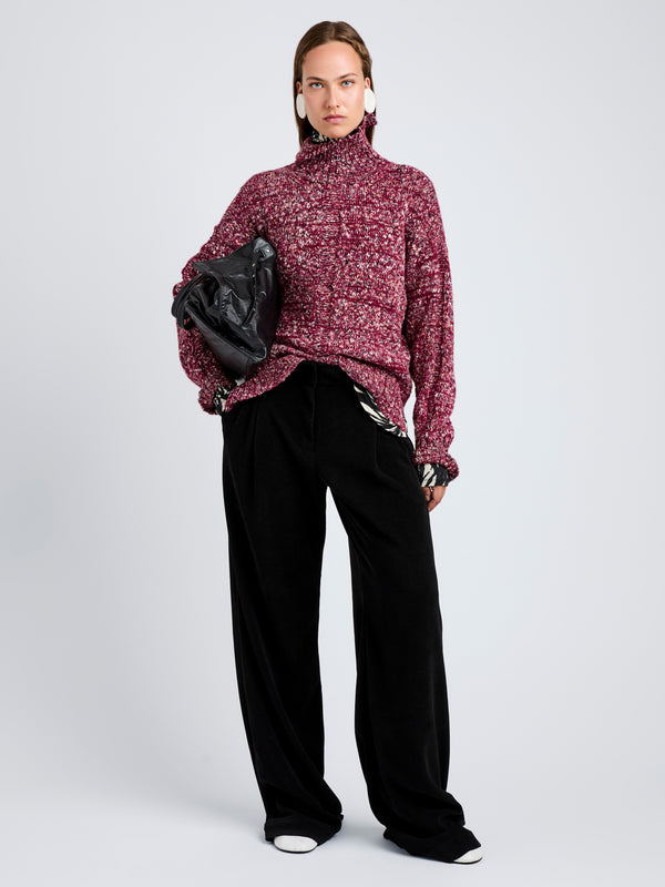 Proenza Schouler Proenza Schouler White Label Sol Sweater In Melange Alpaca - Wine Melange