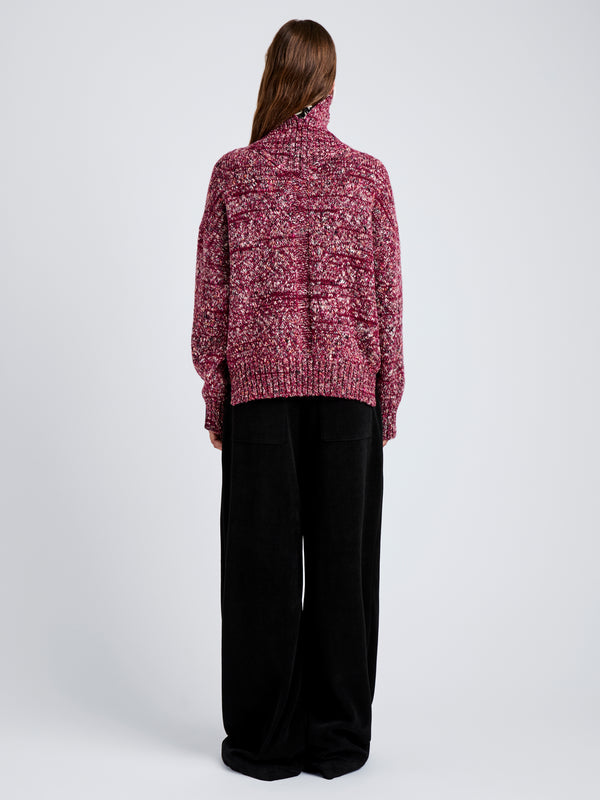 Proenza Schouler Proenza Schouler White Label Sol Sweater In Melange Alpaca - Wine Melange