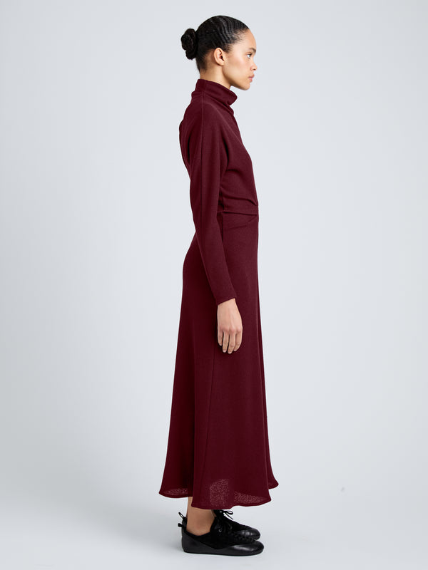 Proenza Schouler Proenza Schouler White Label Soren Dress In Rib Crepe - Wine