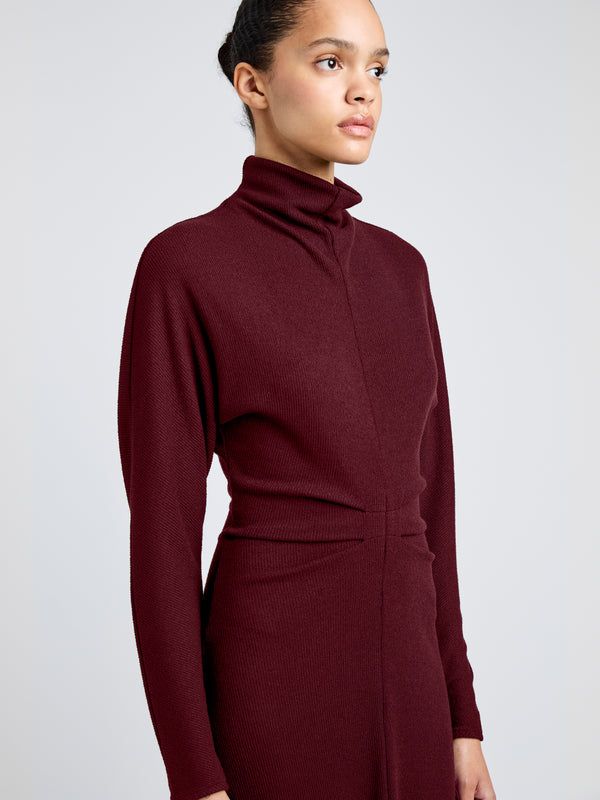 Proenza Schouler Proenza Schouler White Label Soren Dress In Rib Crepe - Wine