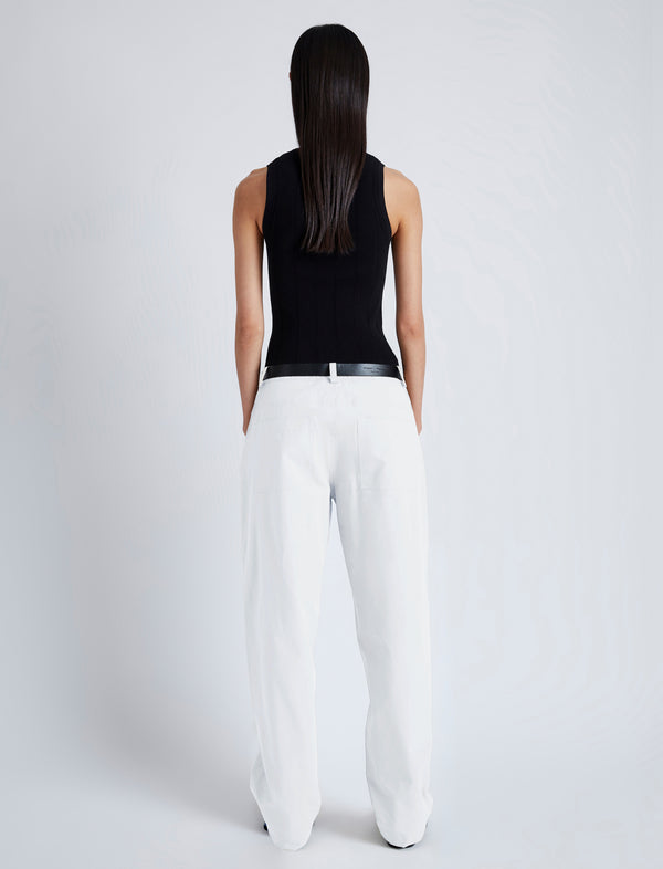 Proenza Schouler Proenza Schouler White Label Sydnor Pants In Rumpled Cotton - White