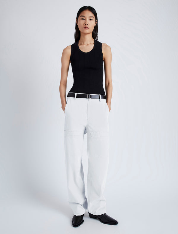 proenza schouler Proenza Schouler White Label Sydnor Pants in Rumpled Cotton - White