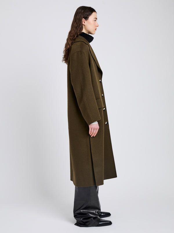 Proenza Schouler Proenza Schouler White Label Tammy Coat In Double Face Wool - Fatigue