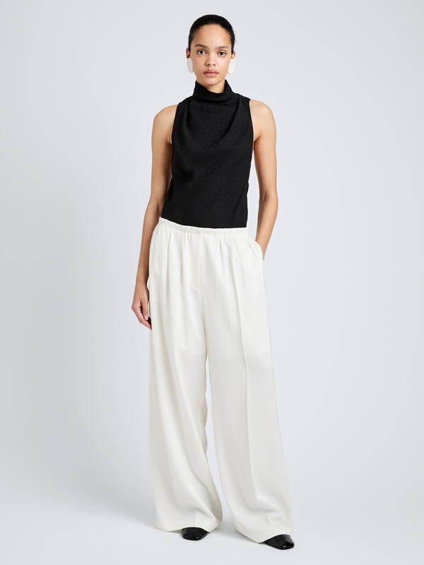 Proenza Schouler Proenza Schouler White Label Taryn Top In Jacquard Flou - Black