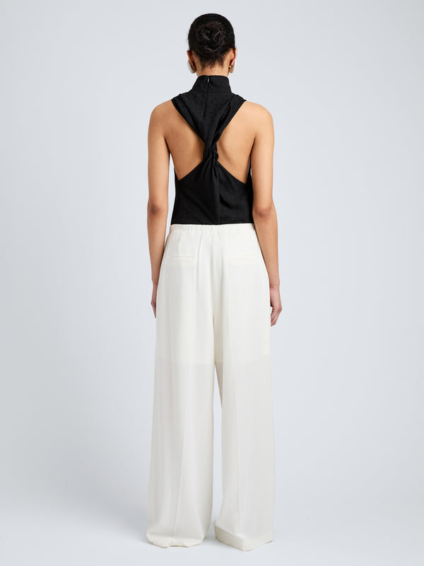 Proenza Schouler Proenza Schouler White Label Taryn Top In Jacquard Flou - Black