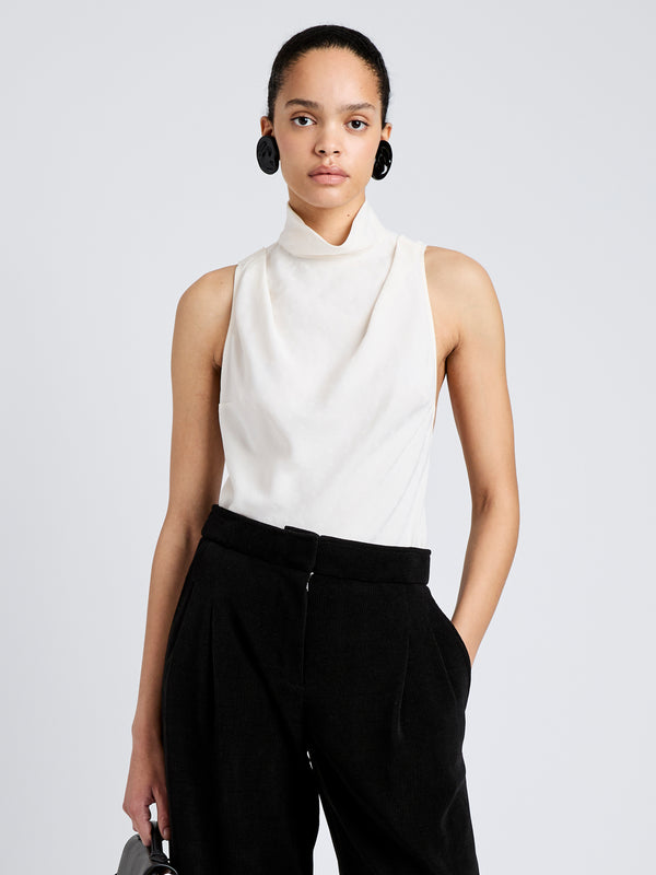 proenza schouler Proenza Schouler White Label Taryn Top in Jacquard Flou - Off White