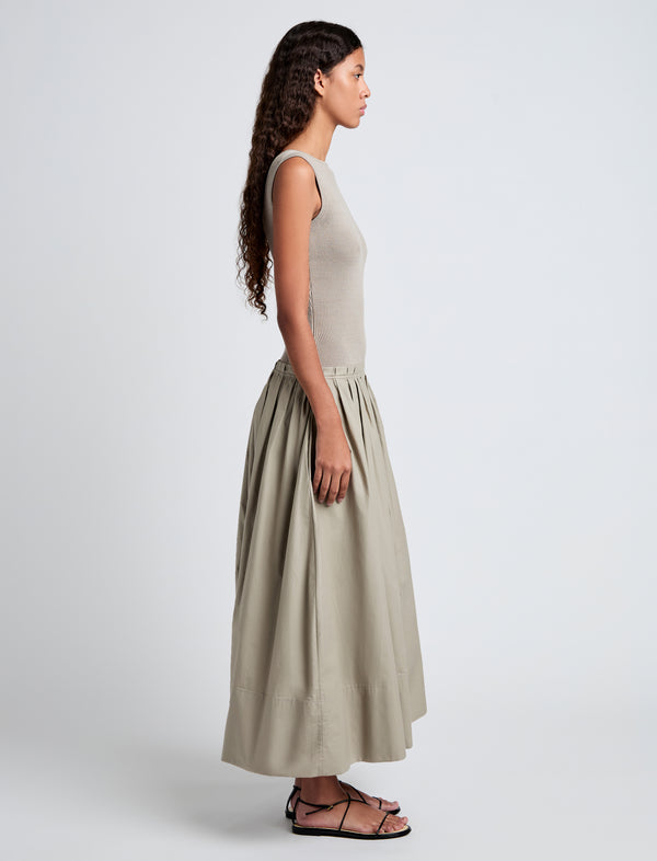 Proenza Schouler Proenza Schouler White Label Tori Knit Dress In Brushed Poplin - Granite