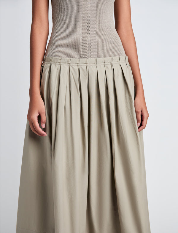 Proenza Schouler Proenza Schouler White Label Tori Knit Dress In Brushed Poplin - Granite