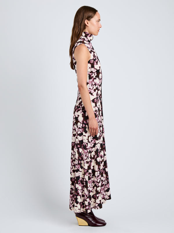 Proenza Schouler Proenza Schouler White Label Valentina Dress In Printed Soft Jersey - Wine/Orchid