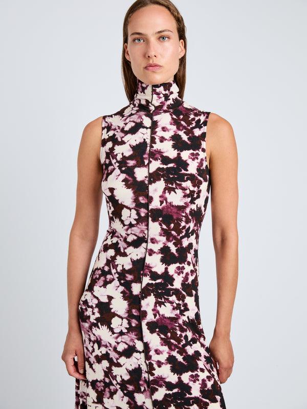 Proenza Schouler Proenza Schouler White Label Valentina Dress In Printed Soft Jersey - Wine/Orchid
