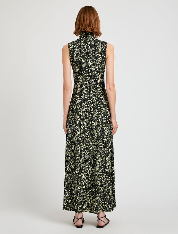 Proenza Schouler Proenza Schouler White Label Valentina Dress In Printed Jersey - Black/Lemon