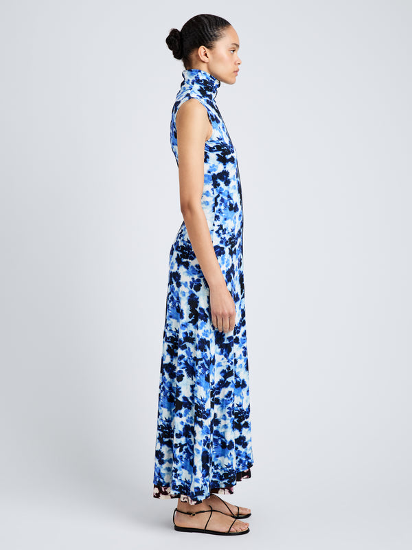 Proenza Schouler Proenza Schouler White Label Valentina Dress In Printed Soft Jersey - Ink/Sky