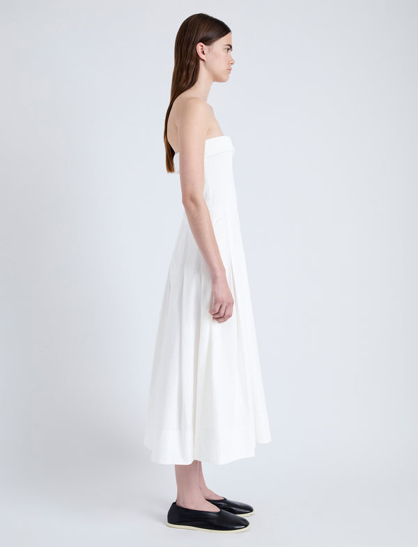 Proenza Schouler Proenza Schouler White Label Warren Dress In Tech Poplin - White