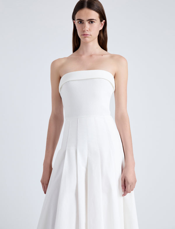 Proenza Schouler Proenza Schouler White Label Warren Dress In Tech Poplin - White