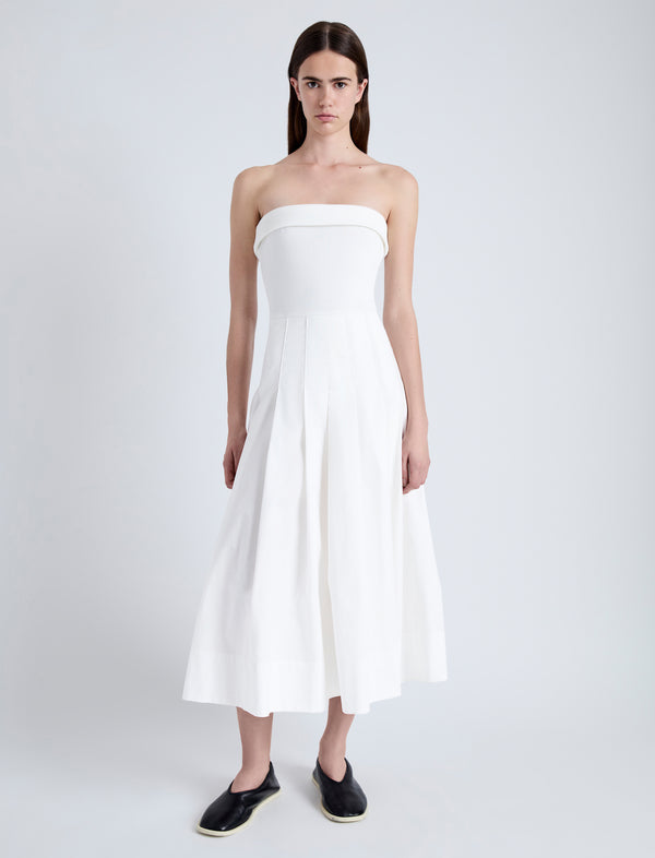 proenza schouler Proenza Schouler White Label Warren Dress in Tech Poplin - White