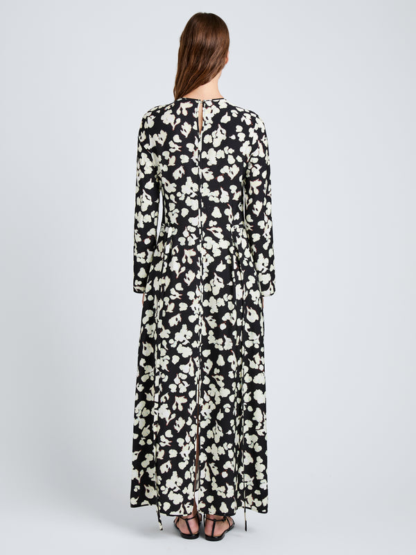 Proenza Schouler Proenza Schouler White Label Waverly Dress In Printed Soft Twill - Black Floral