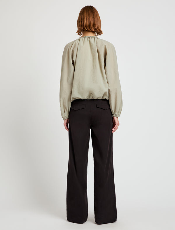 Proenza Schouler Proenza Schouler White Label Wendy Top In Tech Poplin - Sage