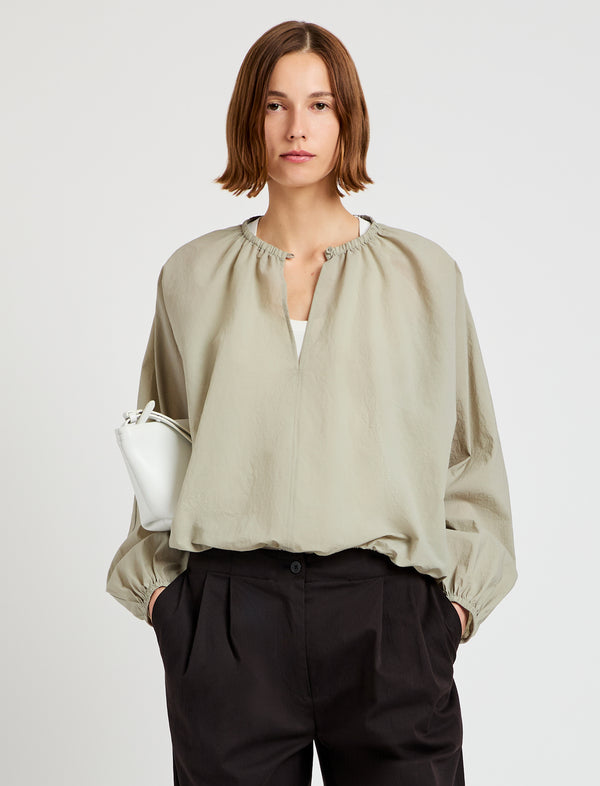 proenza schouler Proenza Schouler White Label Wendy Top in Tech Poplin - Sage