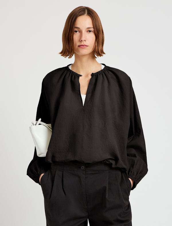 proenza schouler Proenza Schouler White Label Wendy Top in Tech Poplin - Black