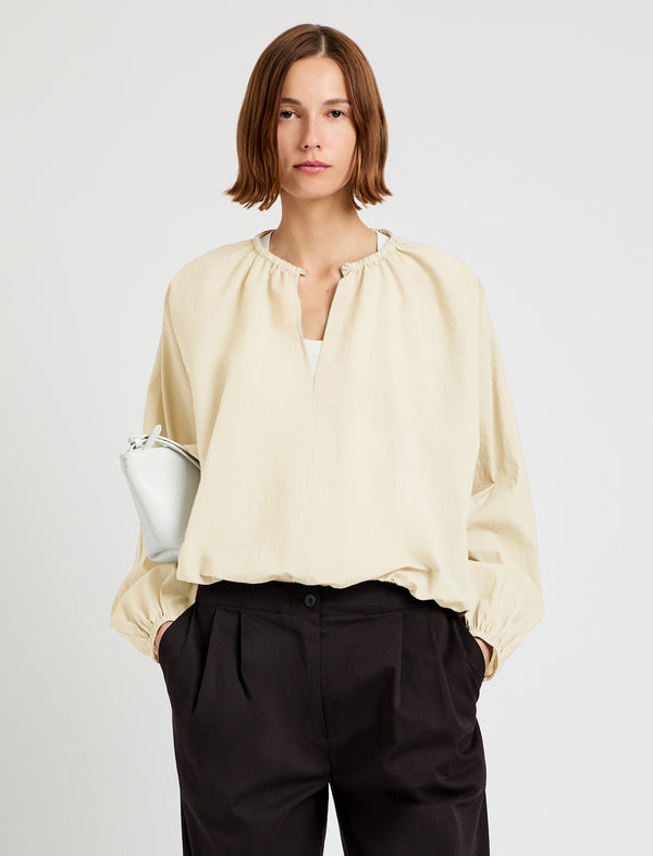 proenza schouler Proenza Schouler White Label Wendy Top in Tech Poplin - Light Butter
