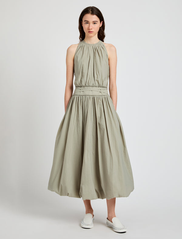 proenza schouler Proenza Schouler White Label Wylie Dress in Tech Poplin - Sage