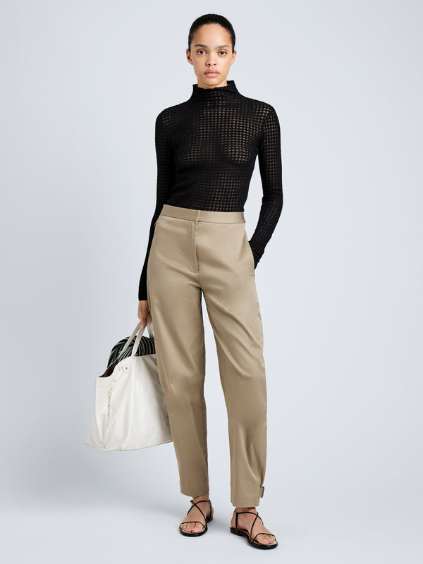 Proenza Schouler Proenza Schouler White Label Zella Top In Check Merino - Black