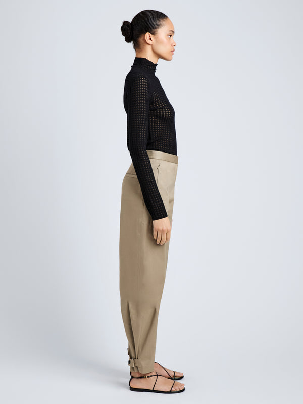 Proenza Schouler Proenza Schouler White Label Zella Top In Check Merino - Black