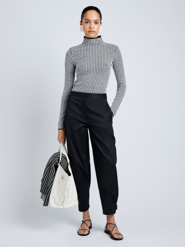 Proenza Schouler Proenza Schouler White Label Zella Top In Check Merino - Black/Jade