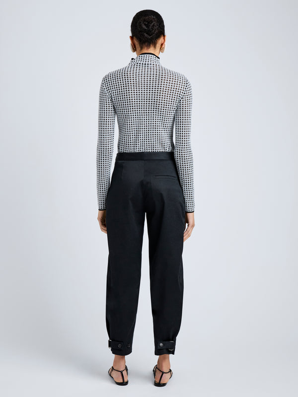Proenza Schouler Proenza Schouler White Label Zella Top In Check Merino - Black/Jade