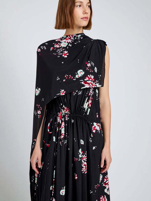Proenza Schouler Proenza Schouler Ysabelle Dress In Printed Silk Viscose - Black Multi