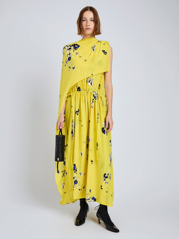 proenza schouler Proenza Schouler Ysabelle Dress In Printed Silk Viscose - Yellow Multi
