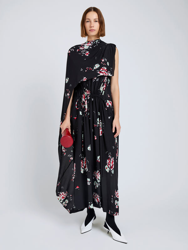 proenza schouler Proenza Schouler Ysabelle Dress in Printed Silk Viscose - Black Multi
