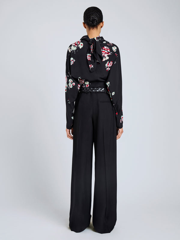 Proenza Schouler Proenza Schouler Ysabelle Top In Printed Silk Viscose - Black Multi