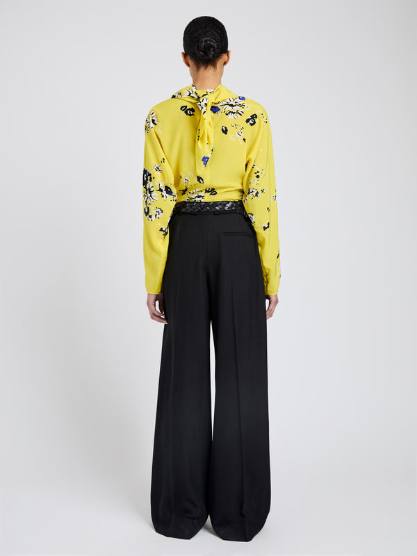 Proenza Schouler Proenza Schouler Ysabelle Top In Printed Silk Viscose - Yellow Multi